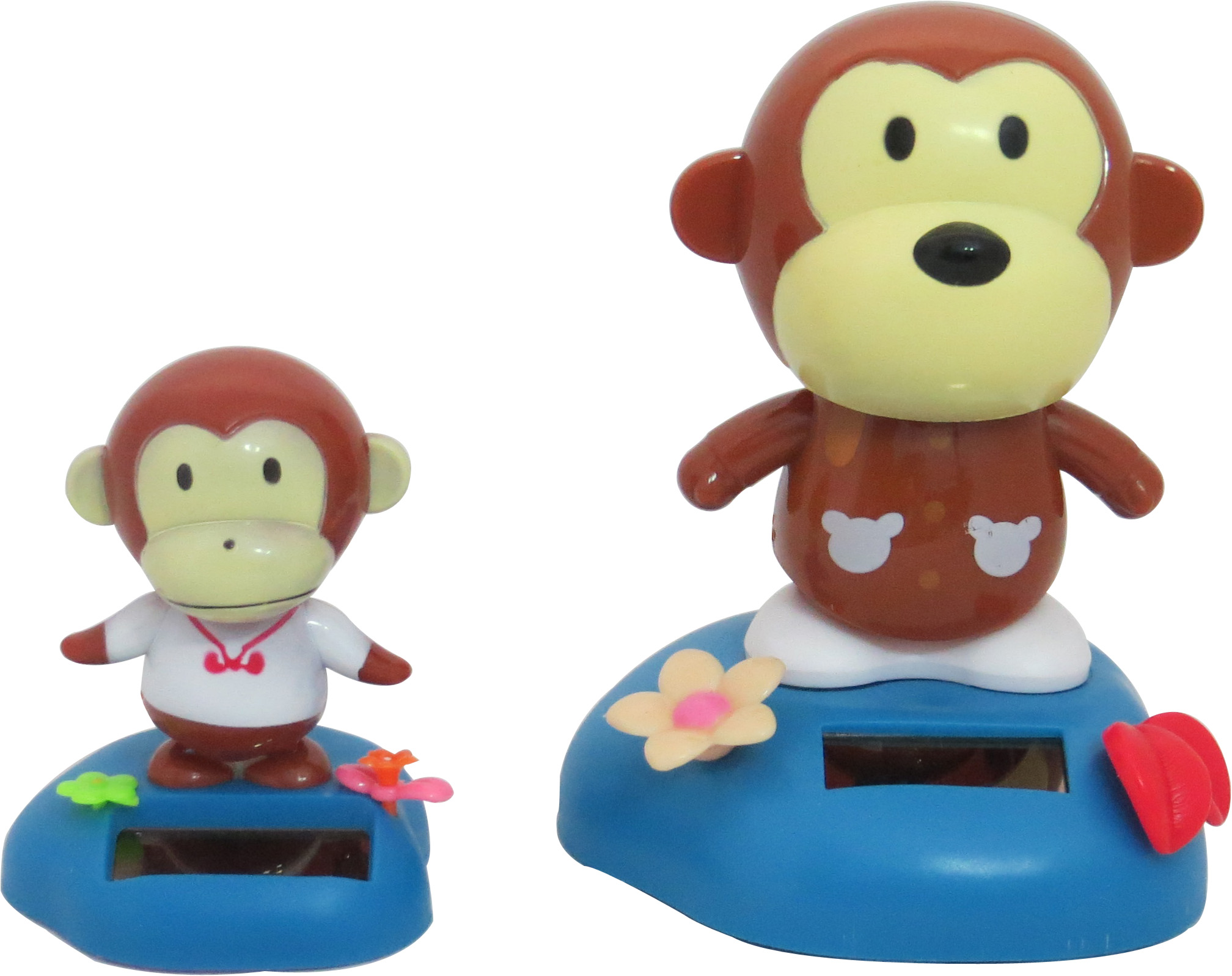 Pair of Solar Powered Motion Dancer -Standing Monkey Dancing Toy Flip ...